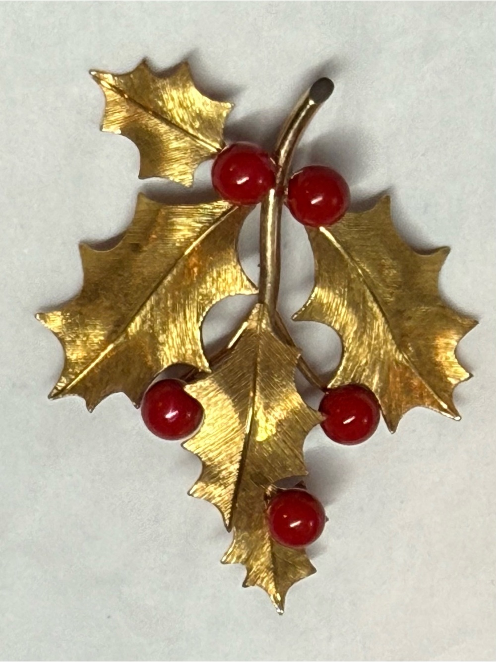 Krementz Holly Leaf Brooch - Women Jewelry